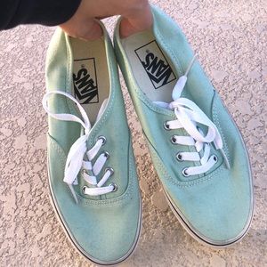 Mint colored size 7.5w classic vans